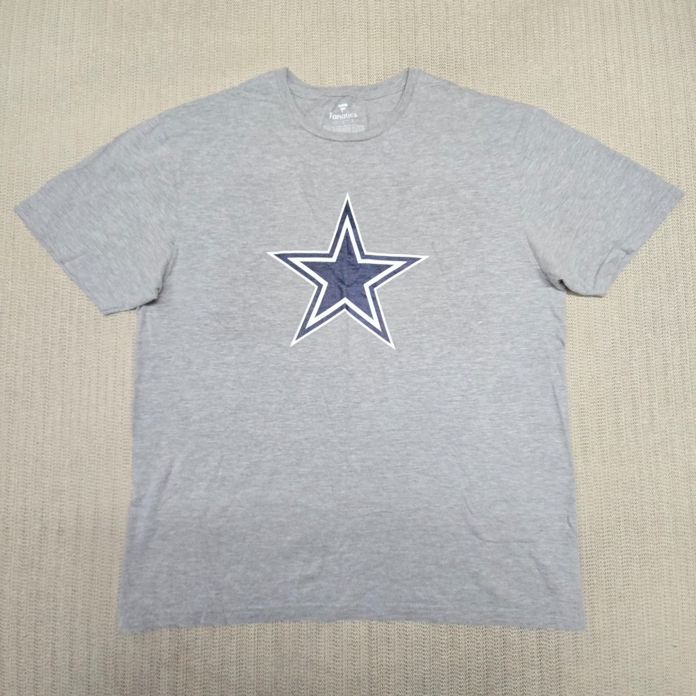 Fanatics Dallas Cowboys Shirt Mens Large Gray NFL Team Football Short Sleeve